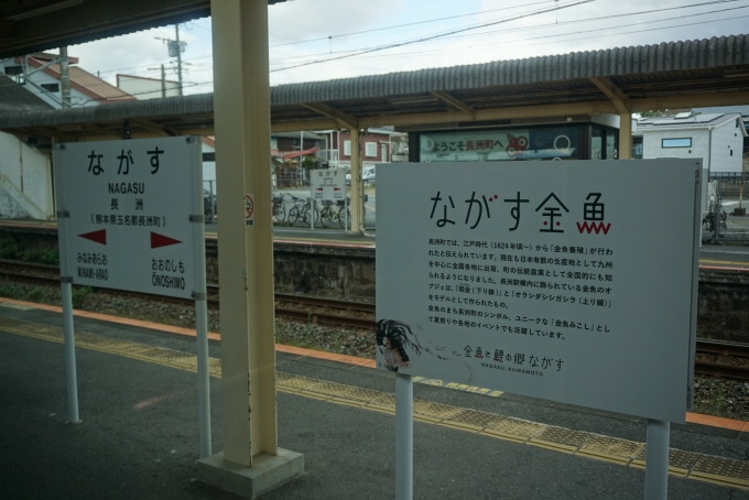鉄道乗車記録の写真:駅名看板(14)        「長洲駅」