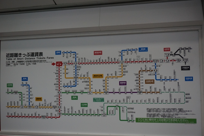 鉄道乗車記録の写真:駅舎・駅施設、様子(14)        「博多駅きっぷ運賃」