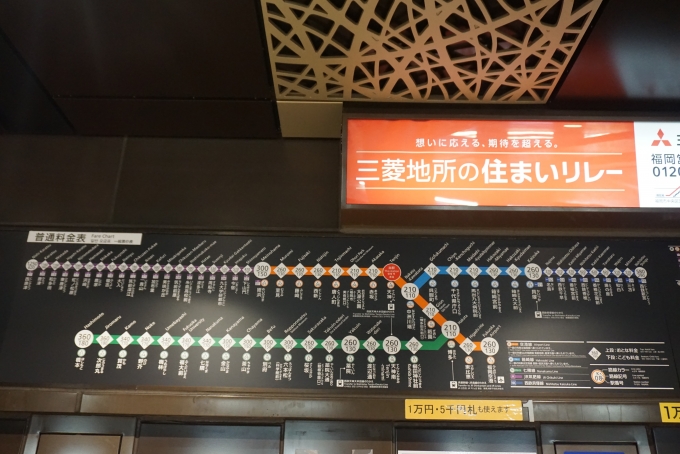 鉄道乗車記録の写真:駅舎・駅施設、様子(2)        「天神駅きっぷ運賃」