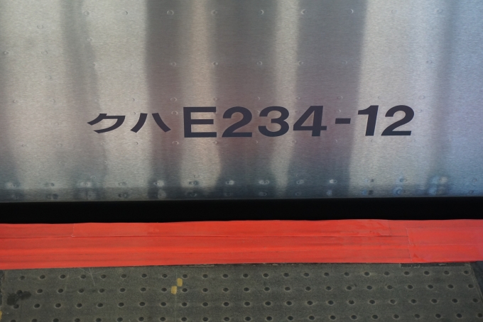 鉄道乗車記録の写真:車両銘板(5)        「JR東日本 クハE234-12」