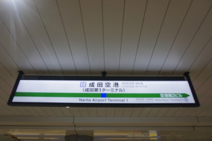 鉄道乗車記録の写真:駅名看板(10)        「成田空港駅」