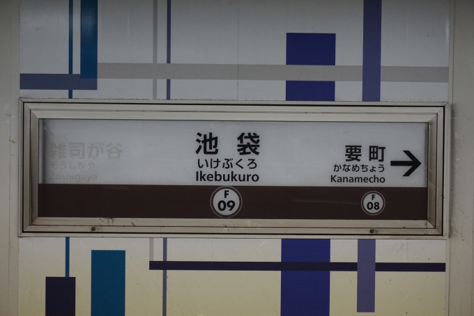 鉄道乗車記録の写真:駅名看板(5)        「副都心線池袋駅」