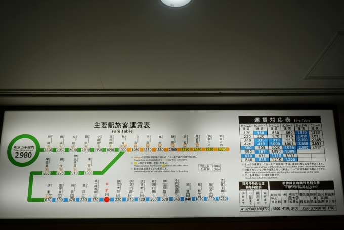 鉄道乗車記録の写真:駅舎・駅施設、様子(3)        「伊豆高原駅きっぷ運賃」