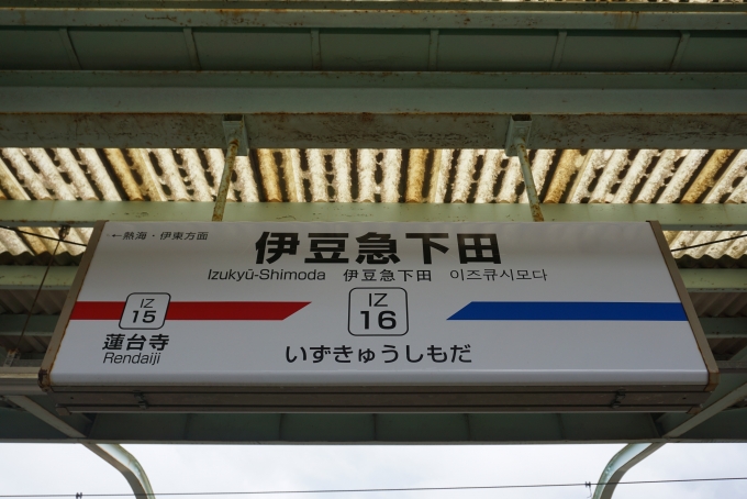 鉄道乗車記録の写真:駅名看板(11)        「伊豆急下田駅」