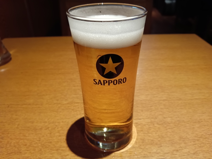 鉄道乗車記録の写真:旅の思い出(6)        「麹蔵 有楽町晴海通り店ランチグラスビール」