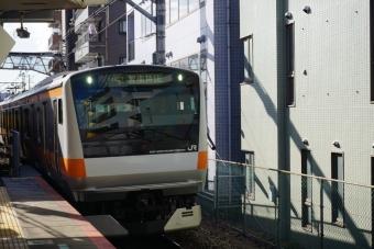 三鷹駅から新宿駅の乗車記録(乗りつぶし)写真