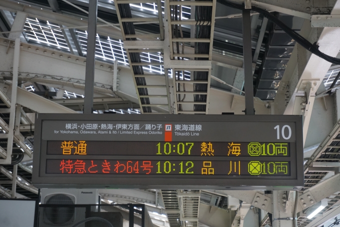 鉄道乗車記録の写真:駅舎・駅施設、様子(2)        「東京駅10番線案内」