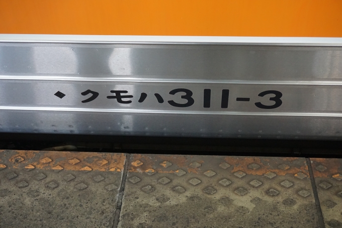 鉄道乗車記録の写真:車両銘板(7)        「JR東海 クモハ311-3」