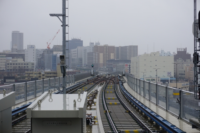 鉄道乗車記録の写真:車窓・風景(3)        「箕面萱野駅ホームから千里中央側を撮影」