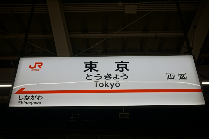 鉄道乗車記録の写真:駅名看板(20)        「東海道新幹線東京駅」