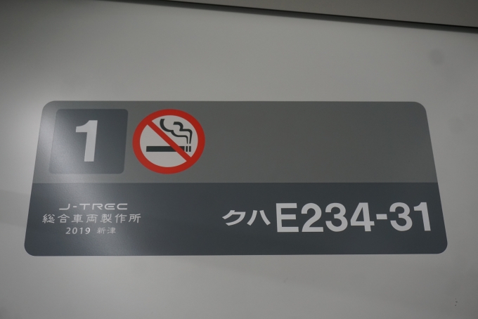 鉄道乗車記録の写真:車両銘板(2)        「JR東日本 クハE234-31」