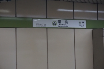 曙橋駅 写真:駅名看板