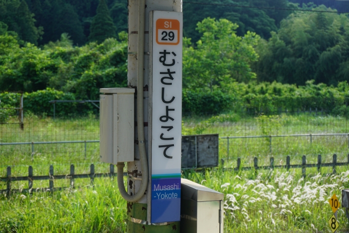 鉄道乗車記録の写真:駅名看板(4)        「武蔵横手駅」
