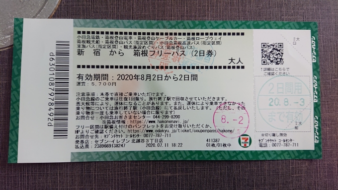 鉄道乗車記録の写真:きっぷ(7)     「箱根フリーパス」