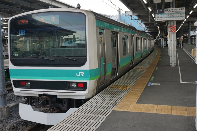 鉄道乗車記録の写真:乗車した列車(外観)(1)          「成田行き」