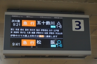 近鉄名古屋駅から五十鈴川駅の乗車記録(乗りつぶし)写真