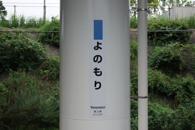 鉄道乗車記録の写真:駅名看板(8)        「夜ノ森駅」