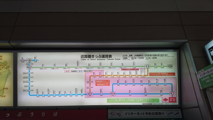 鉄道乗車記録の写真:駅舎・駅施設、様子(7)        「長崎駅きっぷ運賃」