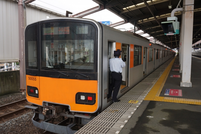 鉄道乗車記録の写真:乗車した列車(外観)(1)          「東武鉄道 50055」