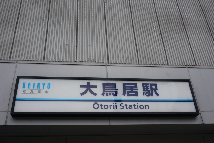 鉄道乗車記録の写真:駅名看板(2)        「大鳥居駅」