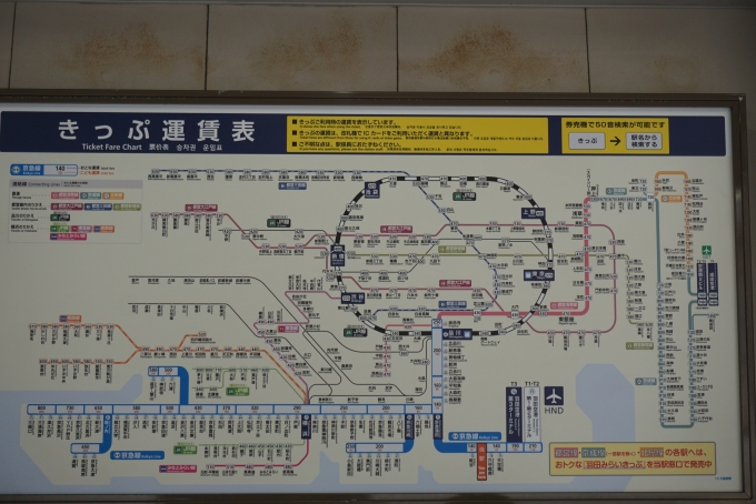 鉄道乗車記録の写真:駅舎・駅施設、様子(3)        「大鳥居駅きっぷ運賃」