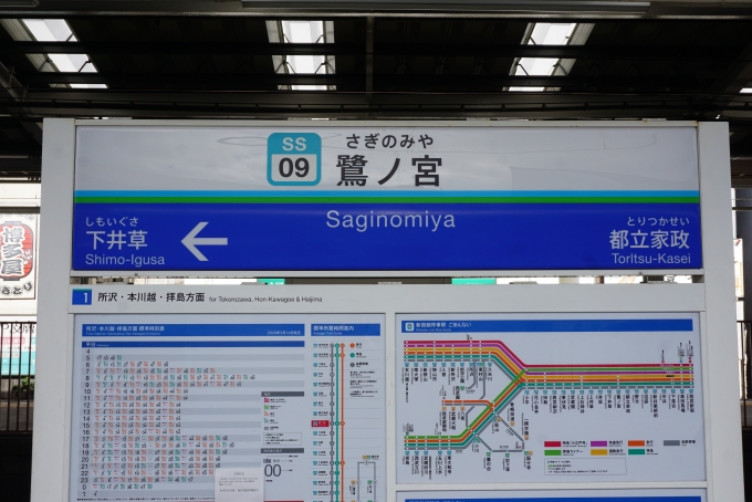 鉄道乗車記録の写真:駅名看板(2)        「鷺ノ宮駅」