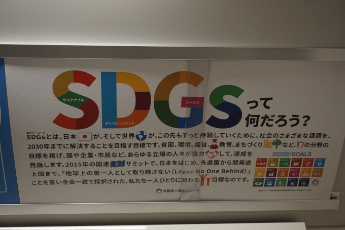 鉄道乗車記録の写真:車内設備、様子(5)        「SDGsってなんだろう」