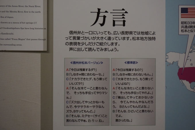 鉄道乗車記録の写真:旅の思い出(25)        「松本市立博物館の信州弁松本」