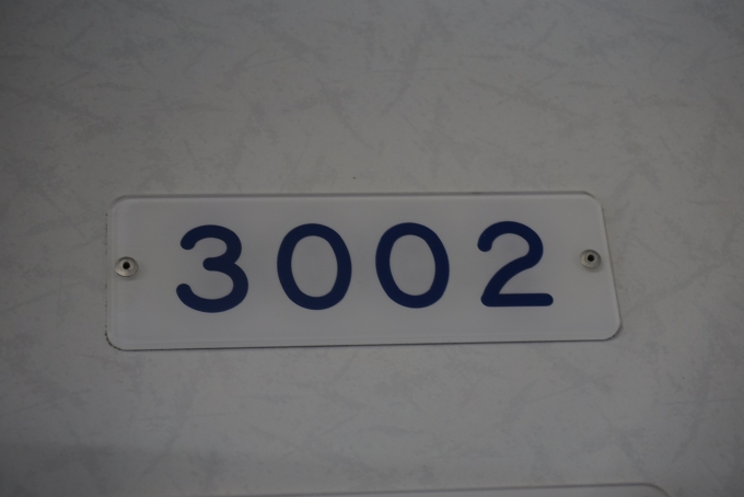 鉄道乗車記録の写真:車両銘板(4)        「アルピコ交通 3002」