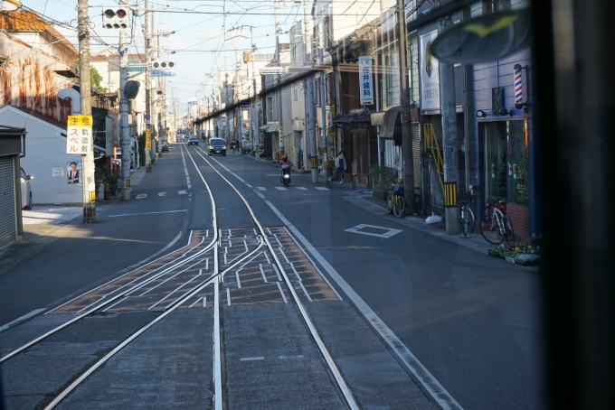 鉄道乗車記録の写真:車窓・風景(5)        「とさでん交通朝倉駅周辺線路」