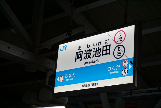 鉄道乗車記録の写真:駅名看板(2)        「阿波池田駅」