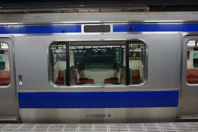 鉄道乗車記録の写真:車両銘板(7)        「JR東日本 クハE530-9」