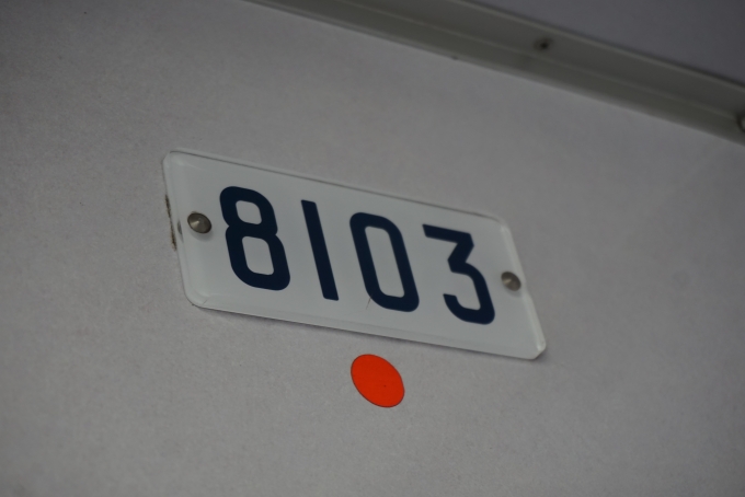 鉄道乗車記録の写真:車両銘板(2)        「東京メトロ 8103」