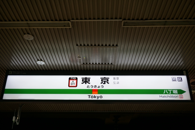 鉄道乗車記録の写真:駅名看板(5)        「京葉線東京駅」