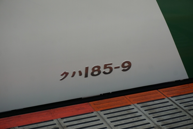 鉄道乗車記録の写真:車両銘板(7)        「JR東日本 クハ185-9」