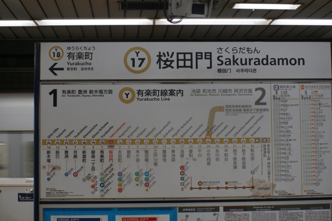 鉄道乗車記録の写真:駅名看板(9)        「桜田門駅」