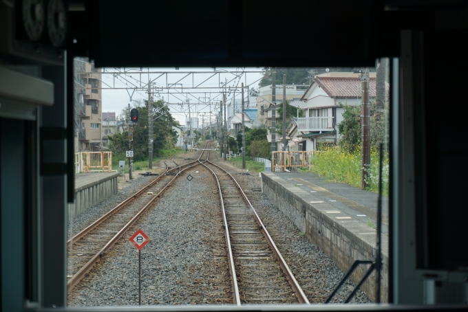 鉄道乗車記録の写真:車窓・風景(12)        「和田浦駅ホームと線路風景」