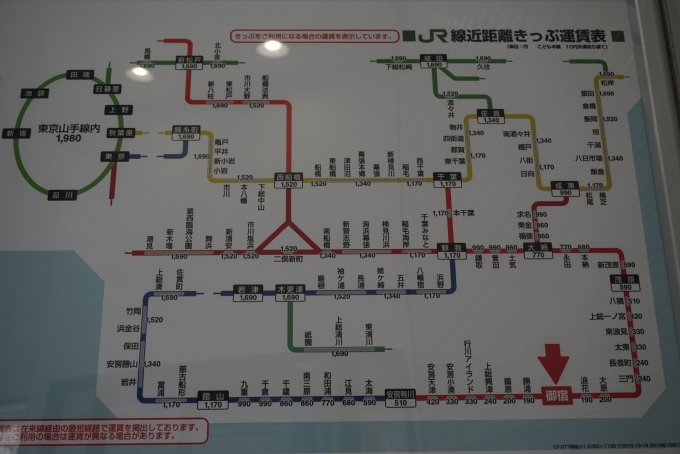 鉄道乗車記録の写真:駅舎・駅施設、様子(19)        「御宿駅きっぷ運賃」