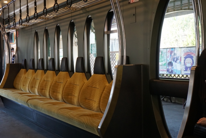 鉄道乗車記録の写真:車内設備、様子(7)        「叡山電鉄 732座席」