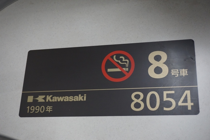 鉄道乗車記録の写真:車両銘板(4)        「京阪電鉄 8054」