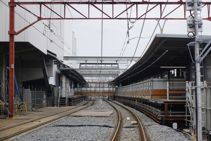 鉄道乗車記録の写真:駅舎・駅施設、様子(11)        「高架化になる前の愛宕駅ホーム」