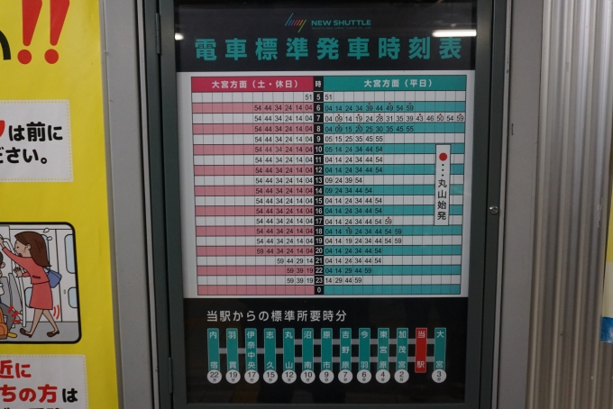 鉄道乗車記録の写真:駅舎・駅施設、様子(4)        「駅時刻表」