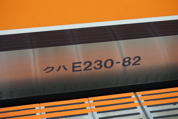 鉄道乗車記録の写真:車両銘板(2)        「JR東日本 クハE230-82」