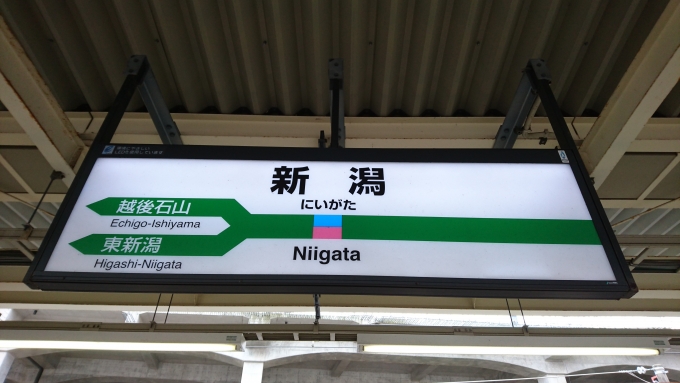 鉄道乗車記録の写真:駅名看板(14)        「新潟駅駅名標」