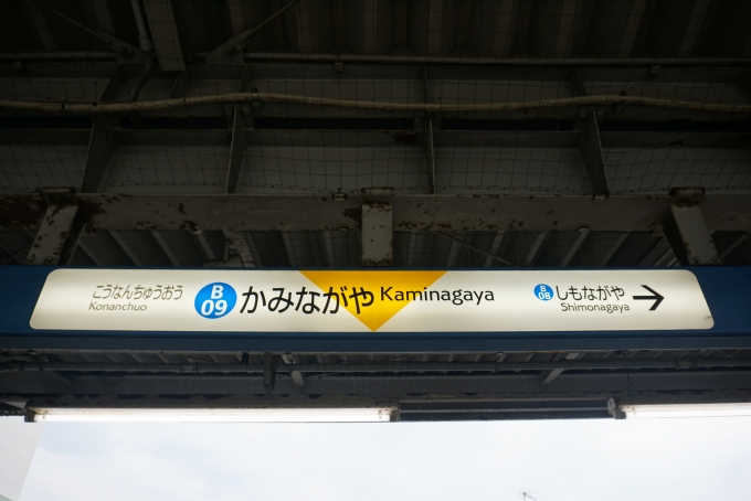 鉄道乗車記録の写真:駅名看板(7)        「上永谷駅」
