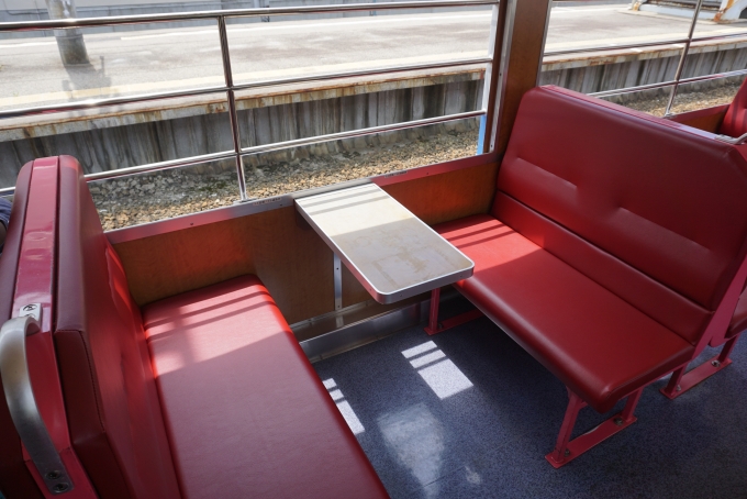 鉄道乗車記録の写真:車内設備、様子(5)        「会津鉄道AT-351
トロッコ車両座席」