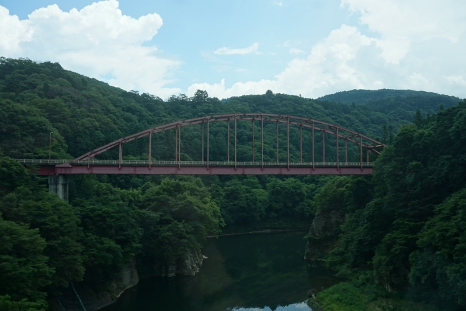 鉄道乗車記録の写真:車窓・風景(17)        「塔のへつり駅から湯野上温泉駅の風景」