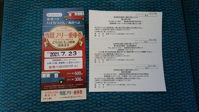 鉄道乗車記録の写真:旅の思い出(31)        「会津若松市内まちなか周遊バス専用フリー乗車券」
