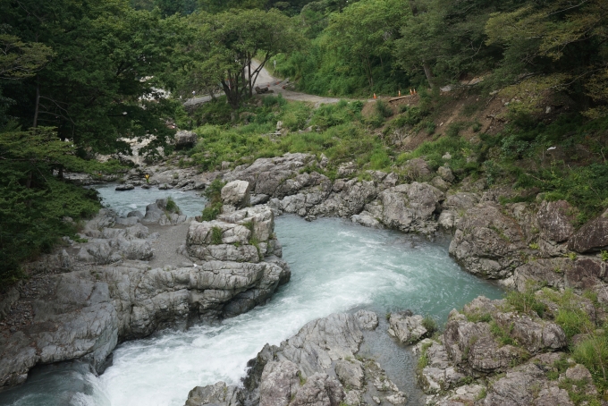 鉄道乗車記録の写真:旅の思い出(24)        「石舟橋から見た秋川渓谷」