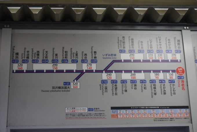鉄道乗車記録の写真:駅舎・駅施設、様子(6)        「海老名駅きっぷ運賃」